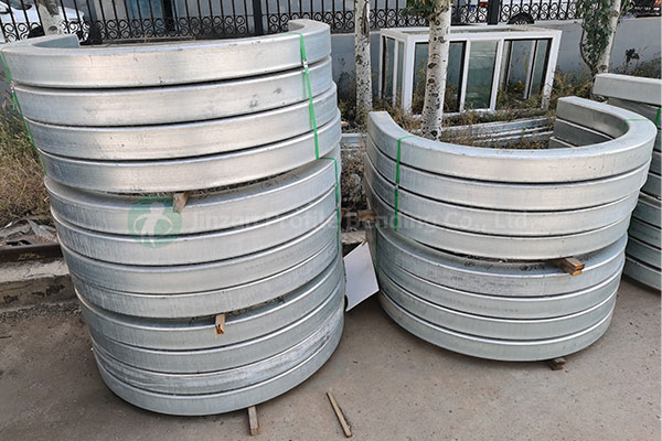 Stretch bending of 200X100 steel pipes for Mongolian yurt keel
