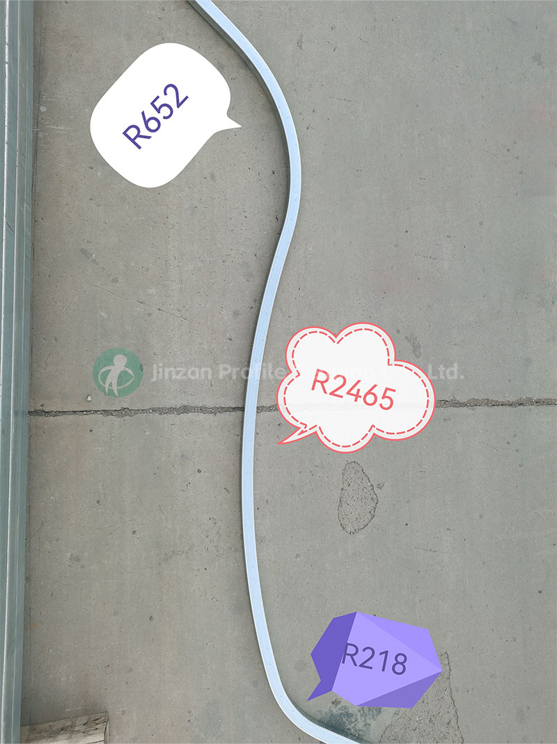 Stretch bending process with three different bending radii